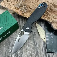 CR 5390 Tactical Piet Pocket Folding Knife 8Cr13Mov Blade, Black Nylon Glass Fiber Handles Outdoor Camping Hunting EDC Knives