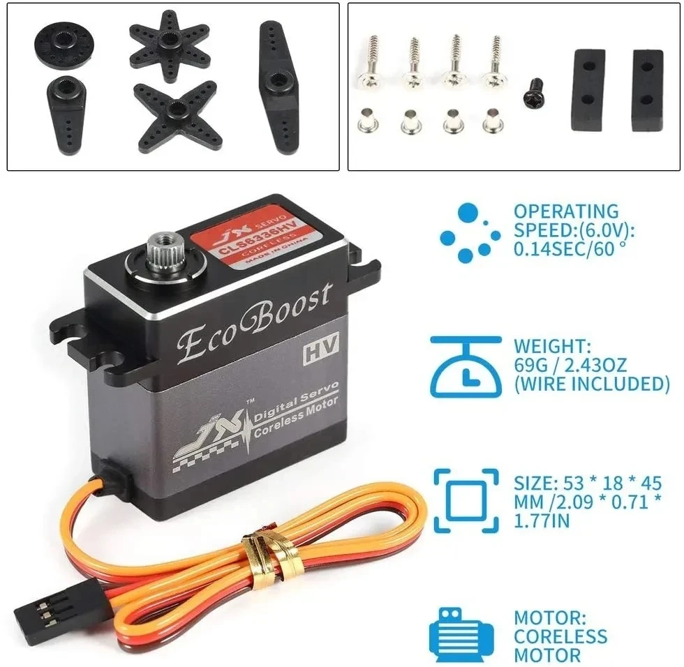 JX Servo CLS6336HV CLS6322HV 32KG 21KG Torque 180 Degree High Voltage Metal Gear Coreless Digital Servo For RC Helicopter RC Car