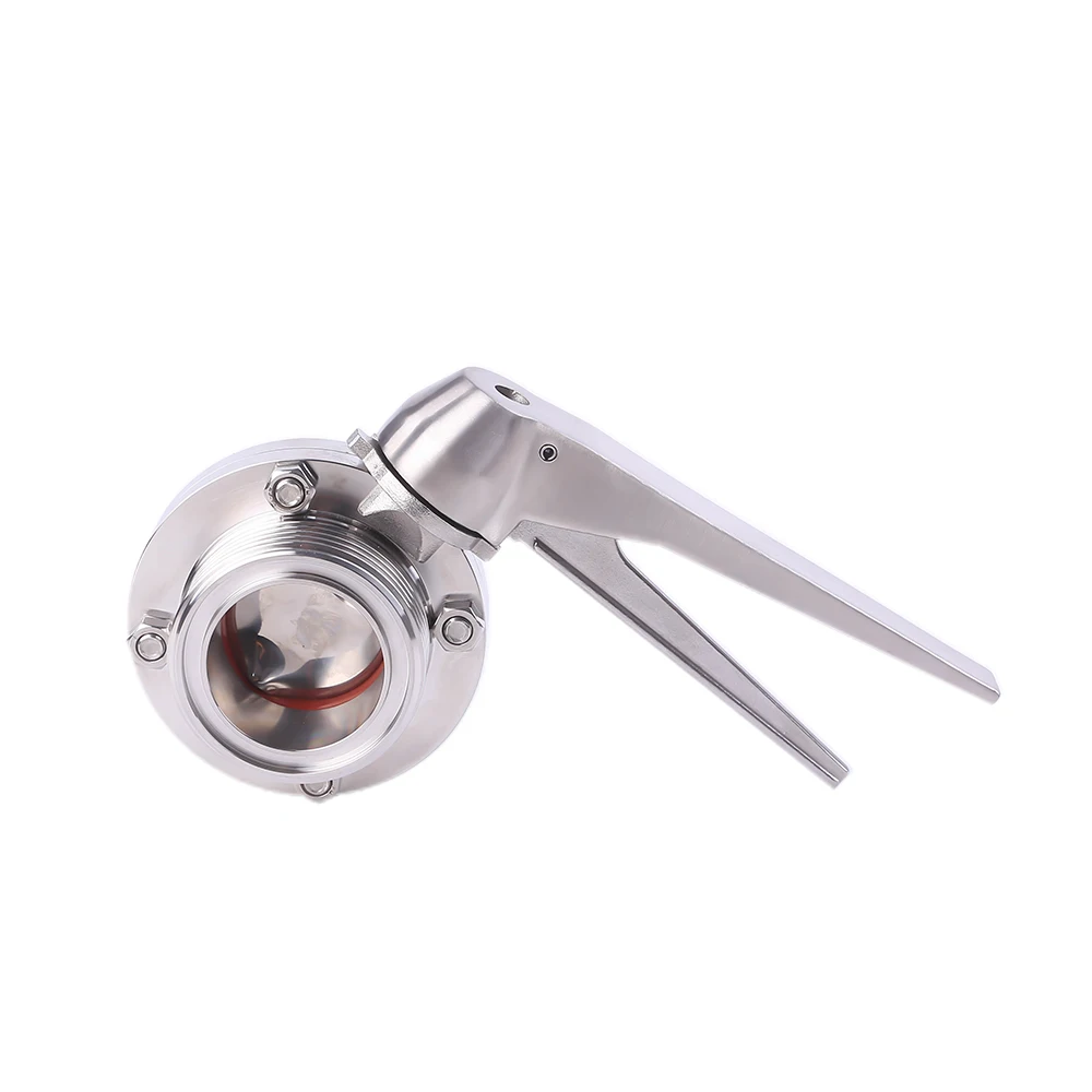 

DN20 Food Grade Sanitary Stainless Steel SS316L Manual Male-Threaded Butterfly Valve with Stainless Steel Multi-Position Handle