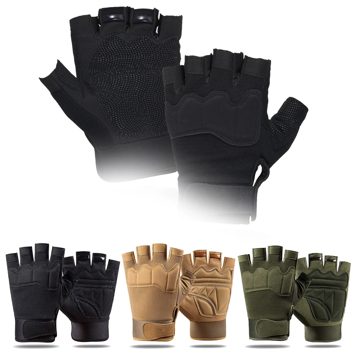 

Outdoor Fingerless Airsoft Tactical Gloves Airsoft Combat Shooting Gloves Half Finger Tactical Breathable Light Weight Gloves