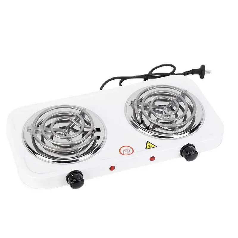 For Double-head Electric Furnace Kitchen Hotplates Household Non-radiative Heating Stove Iron Burner Coffee Heater EU Plug1pc