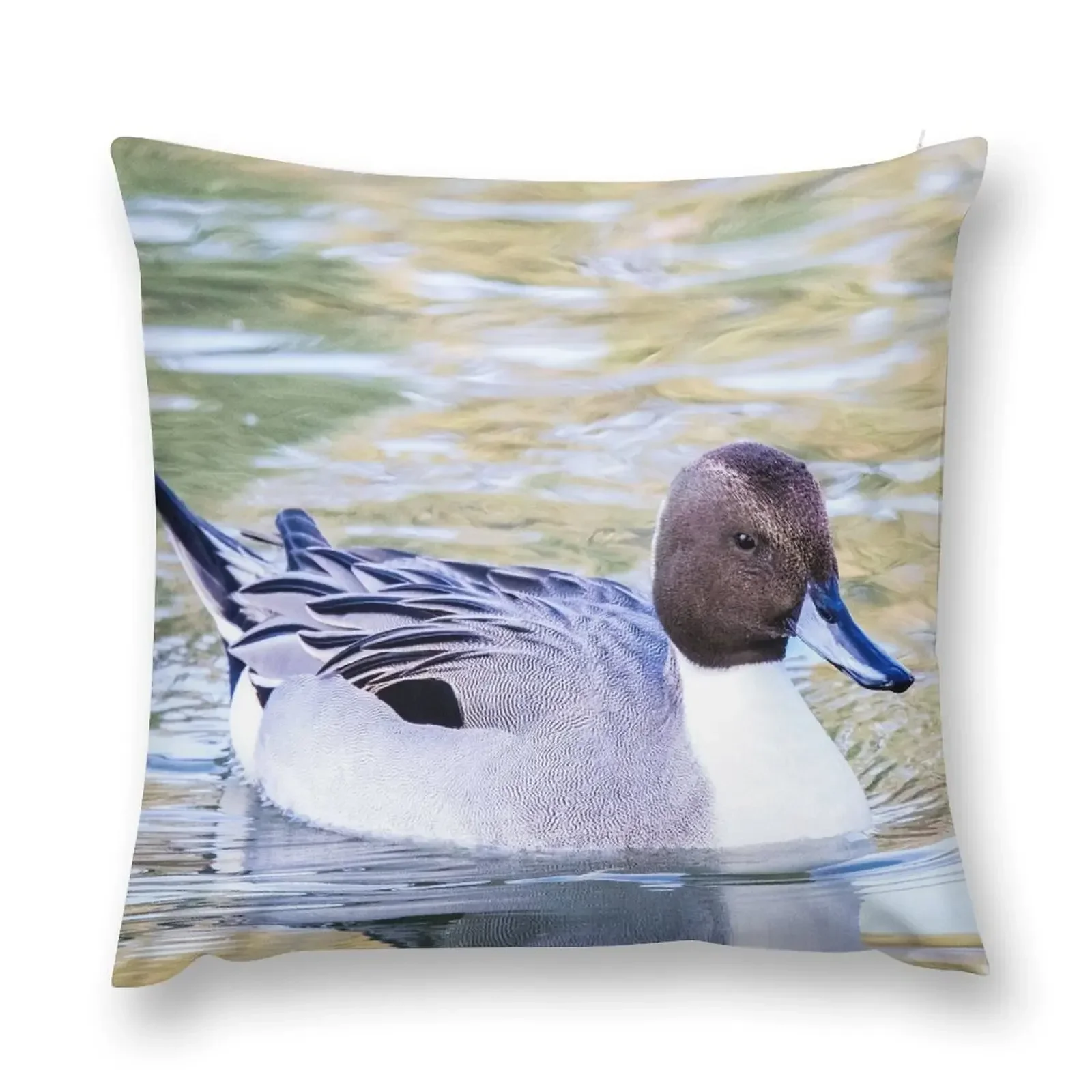

Northern Pintail Drake Throw Pillow Embroidered Cushion Cover Cushion Cover Luxury pillow