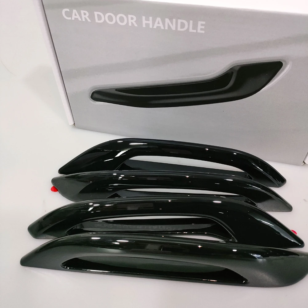 

Car Aesthetic Enhancement Gloss Black Door Handle Protector Door Handle Protector ABS Material Cover High Universality Fitment
