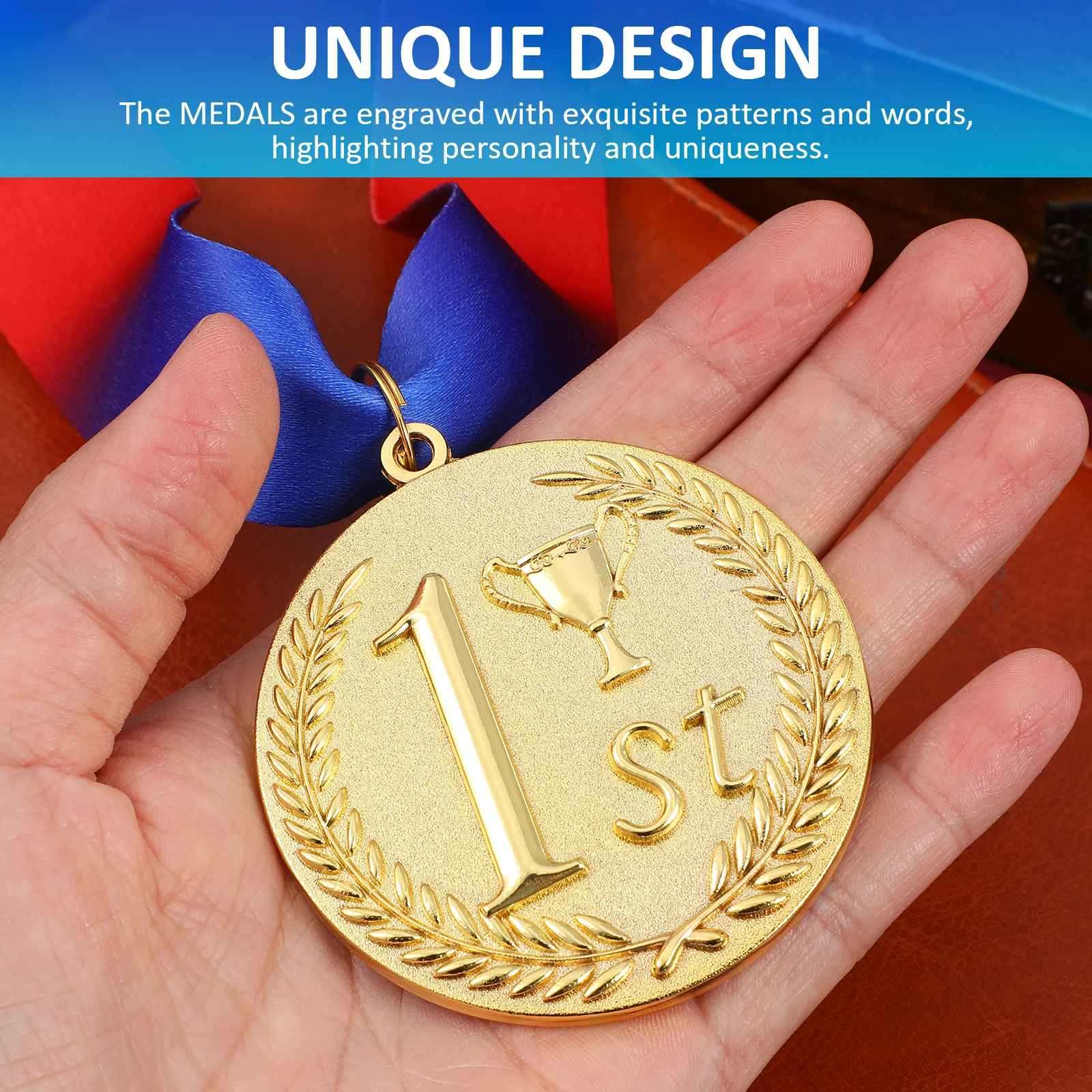 

3pcs Metal Medals Set Gold Silver Bronze Prizes For Sports Competition Award Party Favors 1St 2Nd Winner Athletics