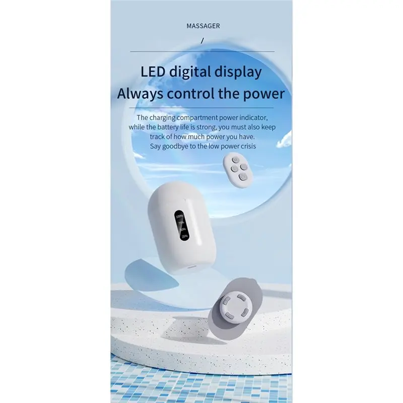 ABVI-Patch de Massage intelligent Portable Cervical, épaule, cou multifonctionnel 16 niveaux d'intensité pour le soulagement musculaire