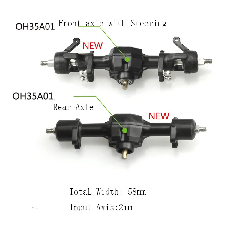 Orlando Hunter Model Car New Bridge Finished Climbing Axle Diy 1:35 Plus Tire Total Width 57 And 64mm 2 Models Axis