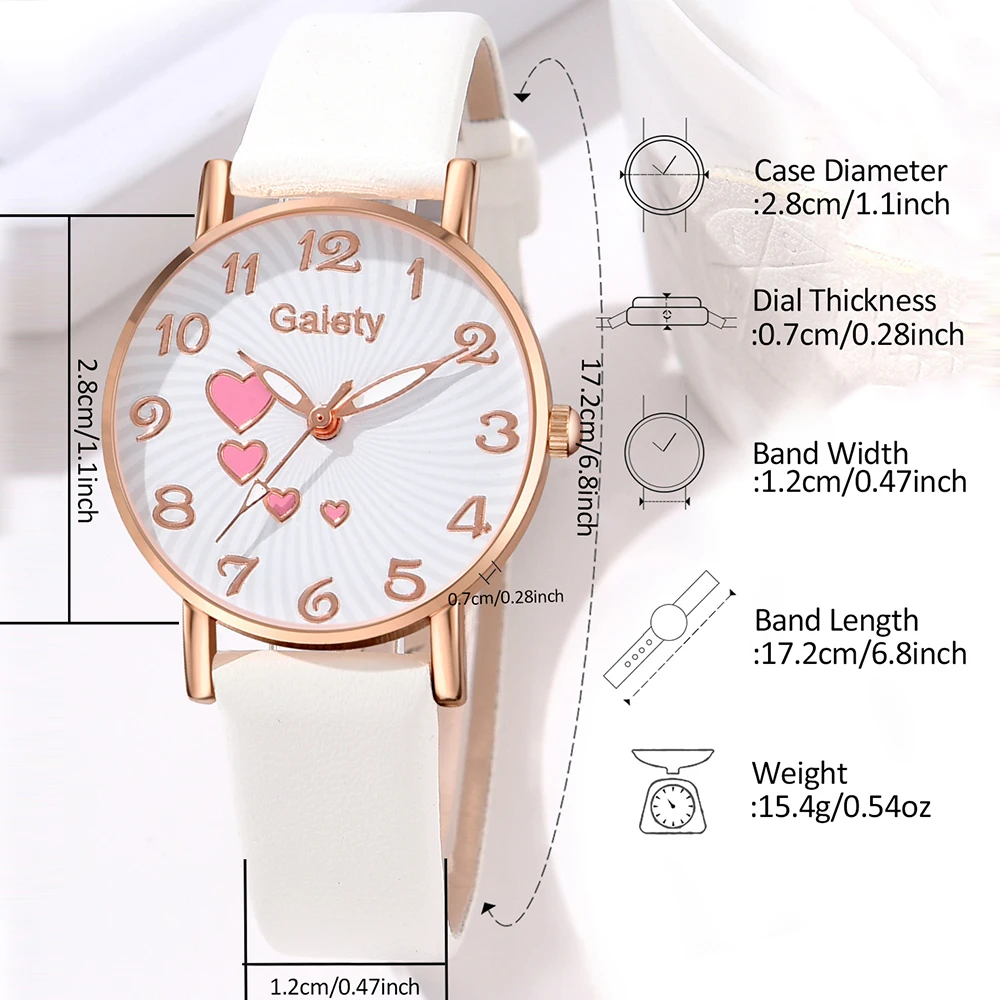 1Pcs White Gairty Minimalist Style Roman Numeral Dial Watch Luxury Couple Casual Quartz Watch Is The Perfect Gift For Her