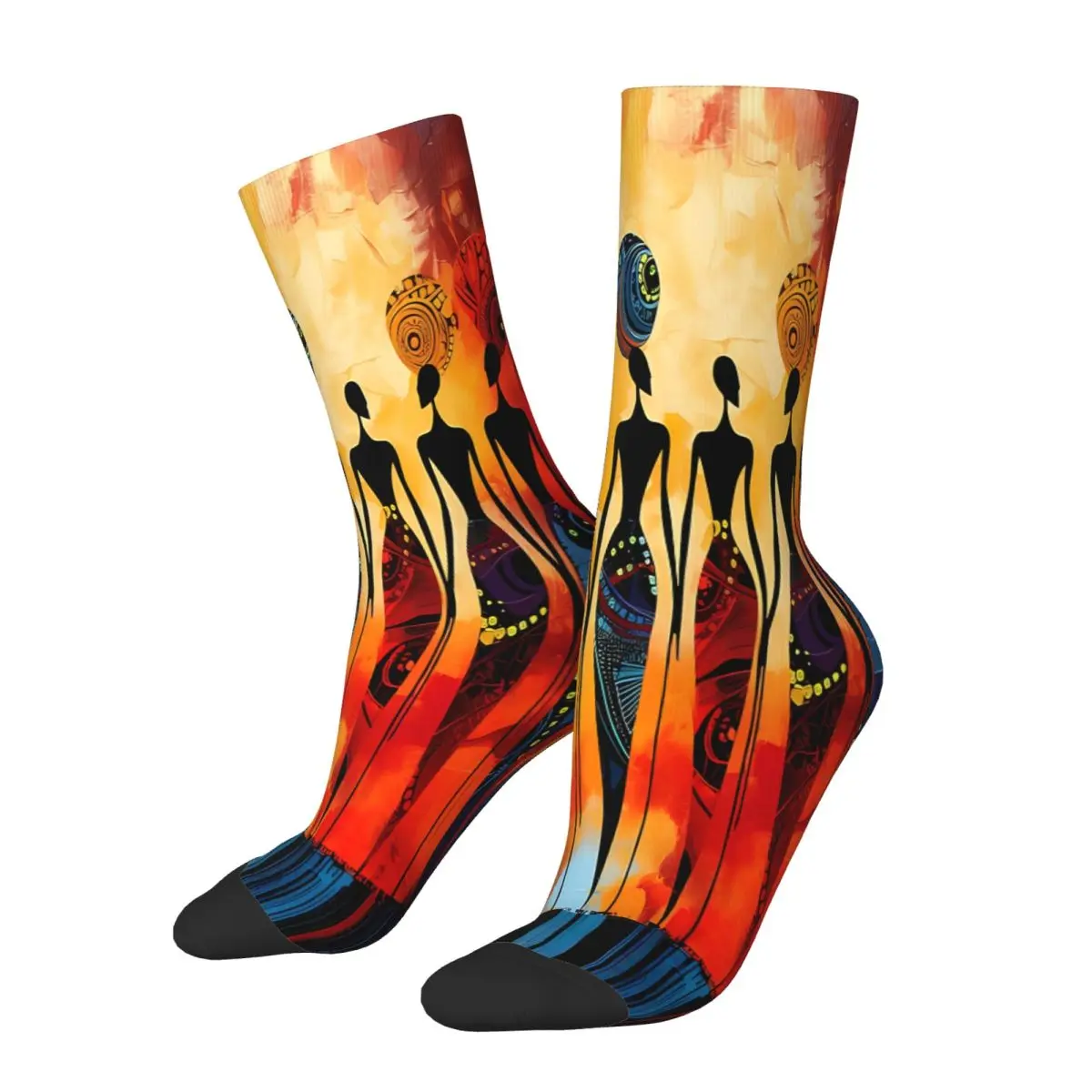 African Women Sock Printed Man Polyester