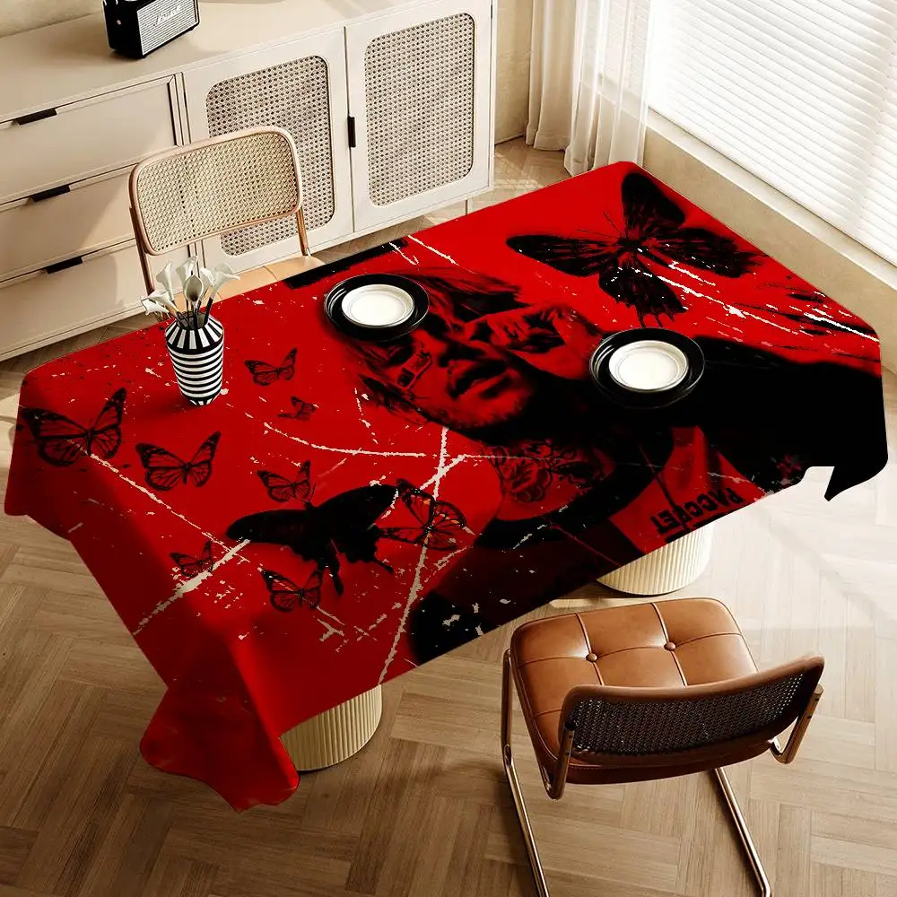 Rapper L-lil Peep Washable TableCloth for Wedding Party Dining Banquet Decoration Luxuriou Table Table Protector Cloth