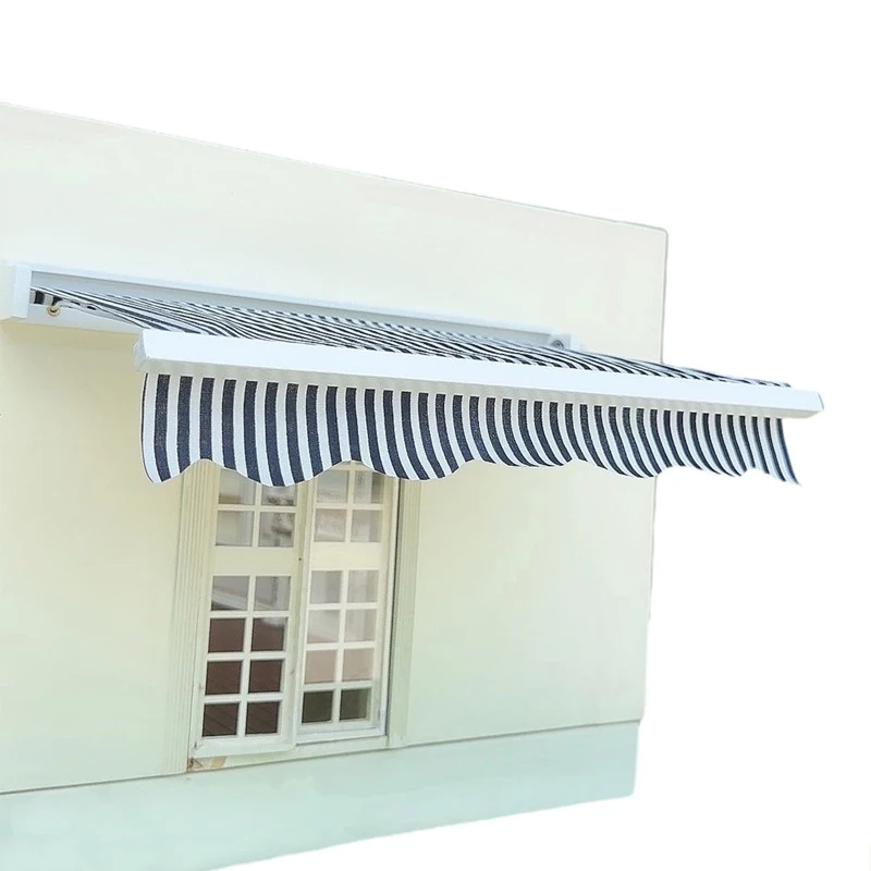 Auvent de Simulation pour maison de poupée, modèle de maison de poupée, balcon extérieur, pare-soleil, décoration de scène, jouets de jeu pour enfants, 1/12