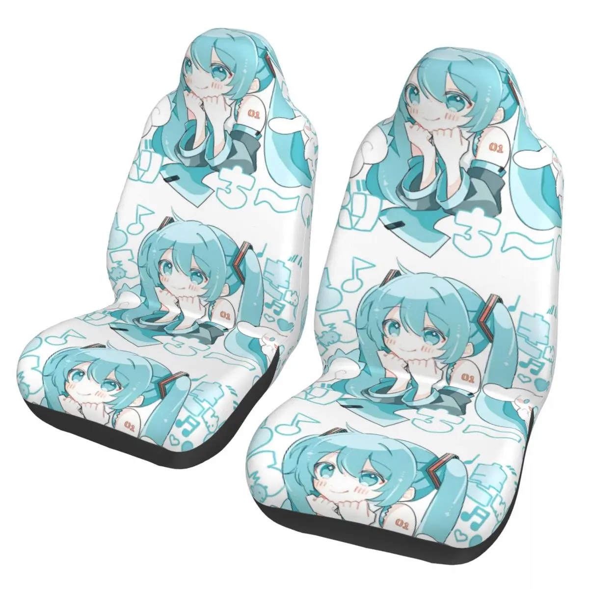 初音ミク-アニメ-ユニバーサルカーシートカバー-プロテクター-インテリアアクセサリー-ボーカロイド-ガール-カーシートカバー-ファイバーシートプロテクター