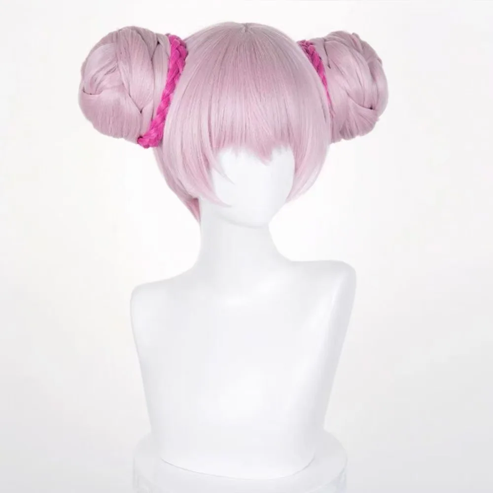 

1 pink double gripper wig with a bob hairstyle for King of Glory game character Xiao Qiao