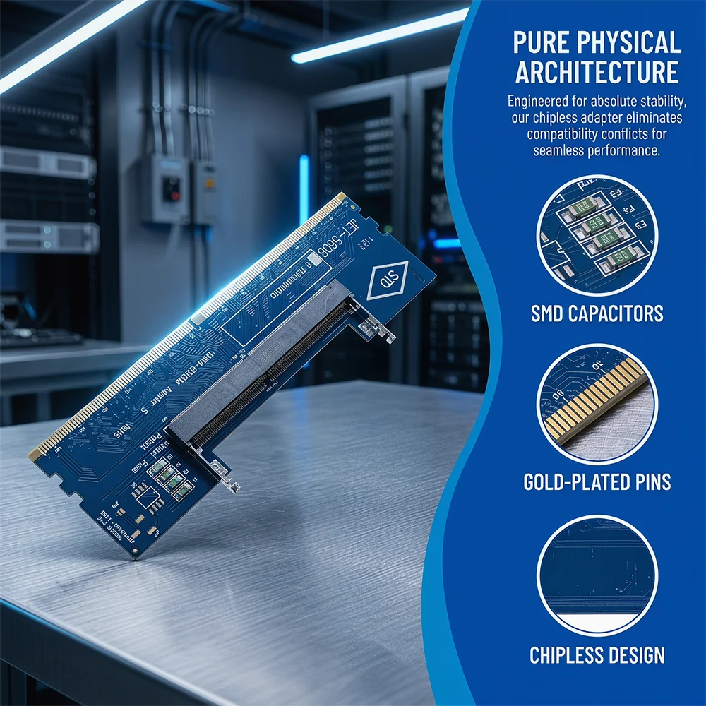 Tarjeta Adaptadora de Prueba de Memoria DDR3 DDR4 DDR5, Convertidor de RAM de Computadora Portátil a Placa Base de Escritorio, Tarjeta de Transferencia de Prueba de Memoria Estable