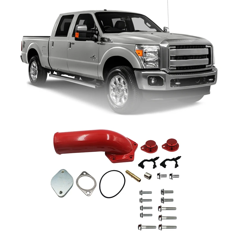 For Ford 2008-2010 F250 F350 Powerstroke 6.4L Intake Elbow Diecast Valve Kit