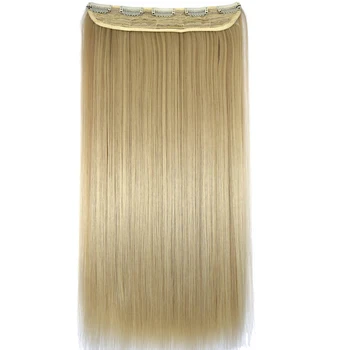 TOPREETY 合成繊維耐熱 120gr ストレート 5 クリップオンクリップヘアエクステンション 5006