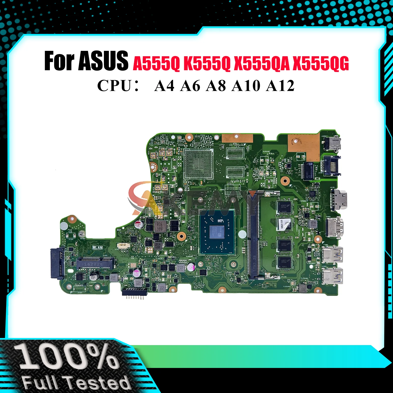 

Материнская плата для ноутбука X555QA для ASUS VivoBook X555Q A555Q K555Q X555QA X555QG с процессором A4 A6 A8 A10 A12, быстрая доставка