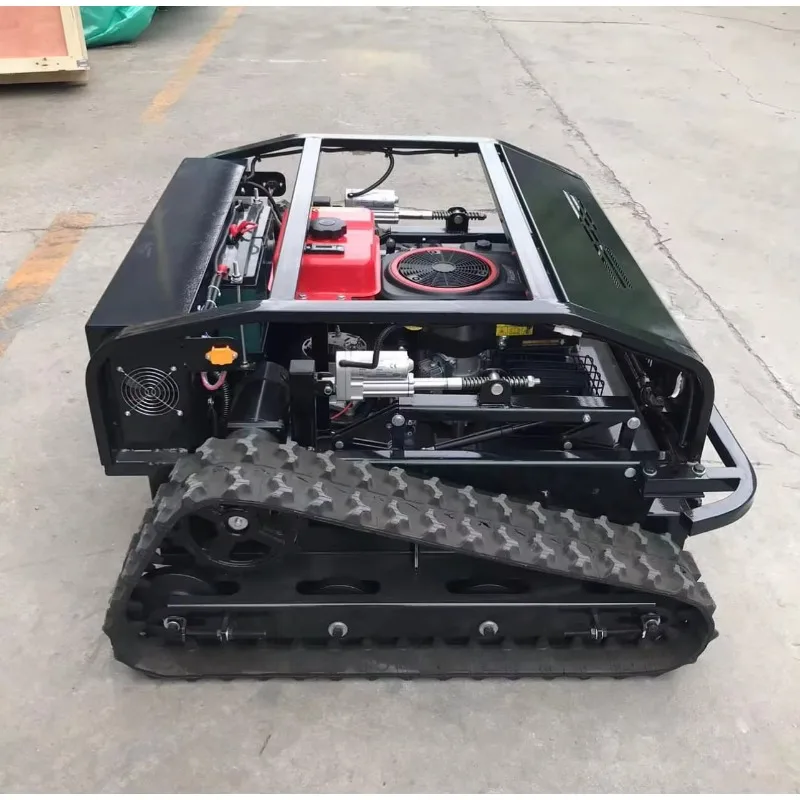 Mini Crawler RC Lawn Mower Anti-slip Rubber Track Wireless Remote Grass Trimmer For Small Villa Community Green Belt