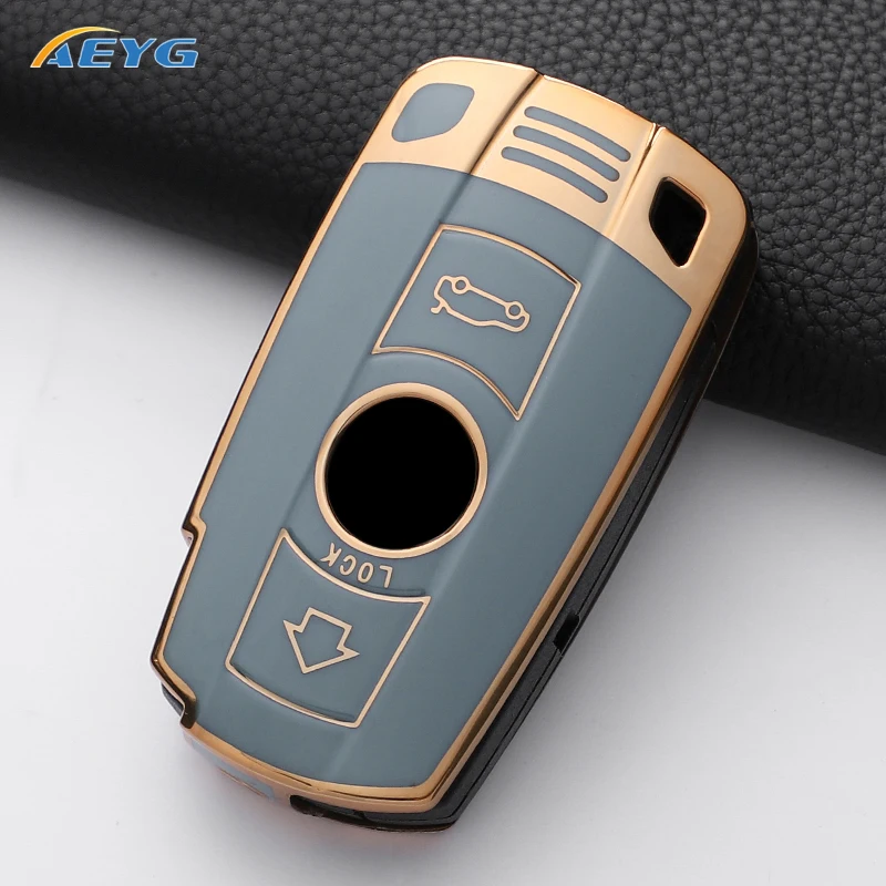 TPU Car Key Case Cover Shell For BMW X1 X5 X6 Z4 E90 E60 E70 E87 3 5 6 Series M3 M5 Holder Shell Fob key chain Accessories