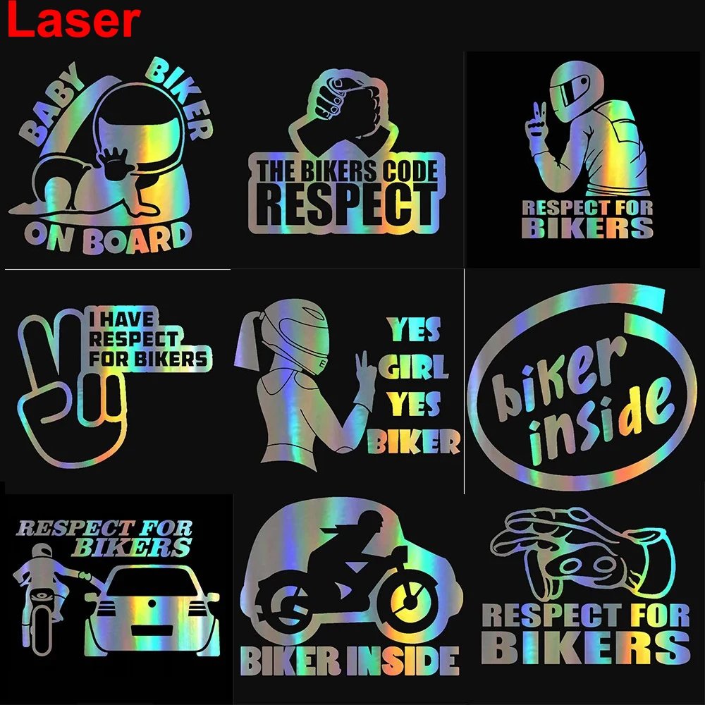 LYKX Funny Baby on Board  Inside Car Sticker Respect for Bikers Automobiles Motorcycle Exterior Accessories Vinyl Decals view 4