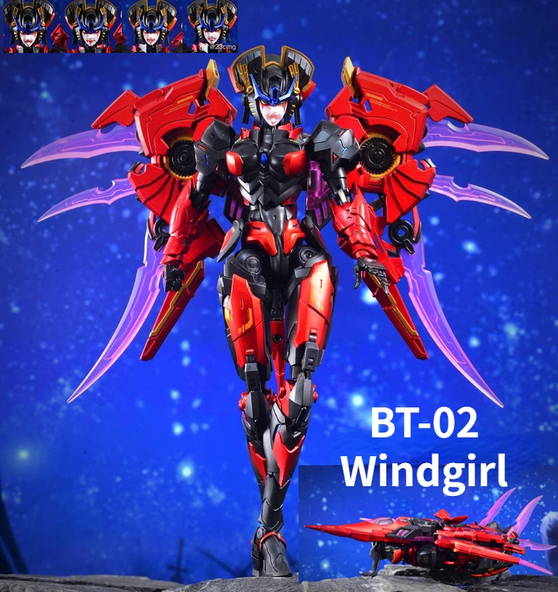 BingoToys BT02 Windgirl Deformation Toy Action Figures Model Female Action Figures Robot Boy Toy