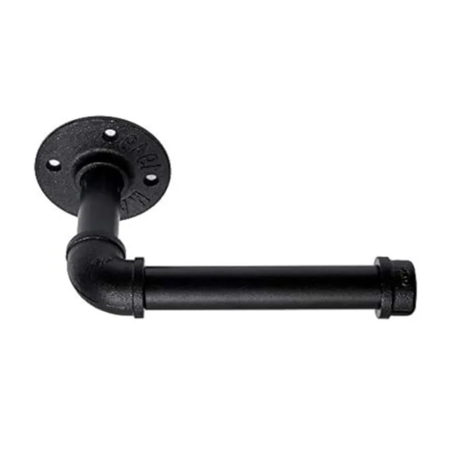 Industrial Pipe Toilet Paper Holder, DIY Vintage Rustic Paper Holder Towel Racks Heavy Duty Pipe Roll Tissue Holder with Mounti