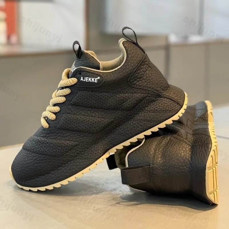 Man's Casual Sport Sheos Spring New Comfort Soft Mesh Breathable Increase Height Chunky Sneakers Outdoor Non Slip Running Shoes