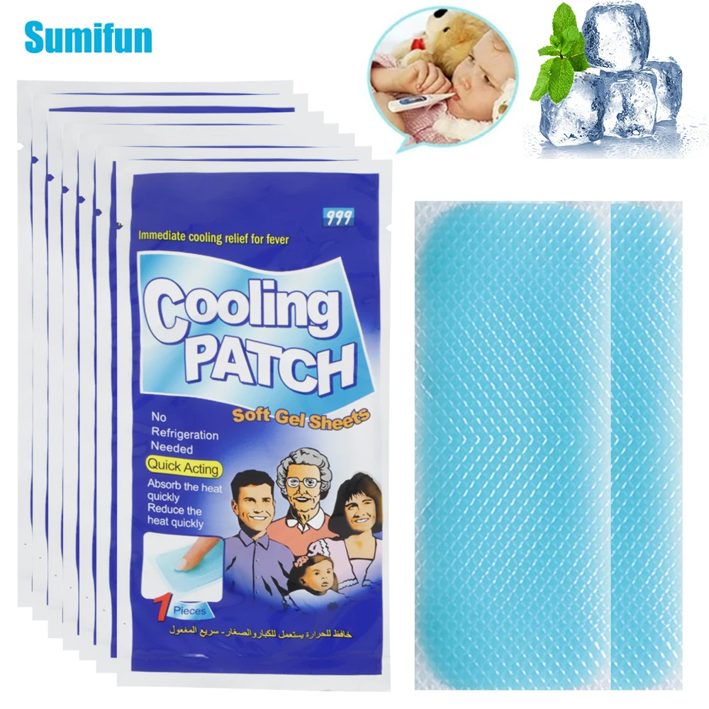 

2/5/10/15/20/30pcs Ice Gel Cooling Patch Migraine Headache Relief Sticker Low Temperature Polymer Hydrogel Fever Down Plaster