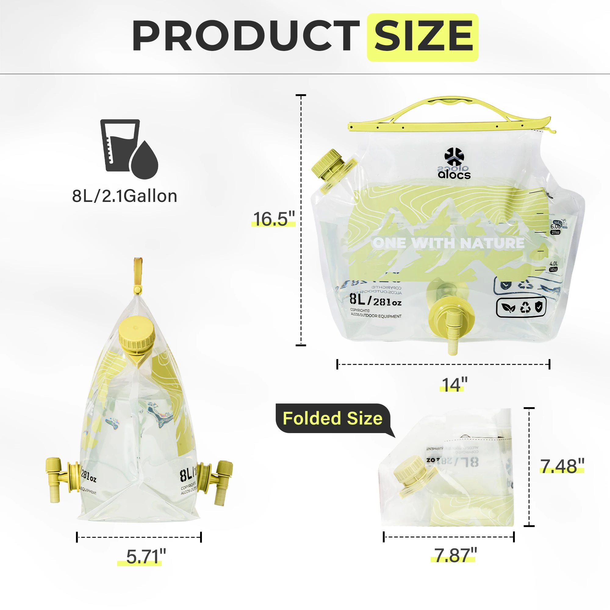 8L ALOCS Campingowy Worek na W – Water Bag Collapsible recenzja i cena