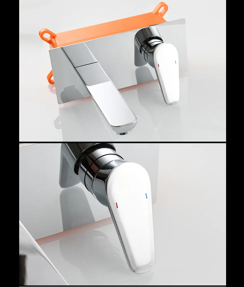 SKOWLL بالوعة الحمام صنبور مقبض واحد حوض الاستحمام حشو جدار جبل الغرور صنبور الخام في صمام وشملت، مصقول الكروم PX-18 #2