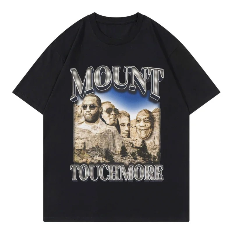 New 2026 Funny P Diddy Mount Touchmore T Shirt Hip Hop Vintage Clothing Short Sleeve T-shirt Men's Fashion Streetwear T-shirts