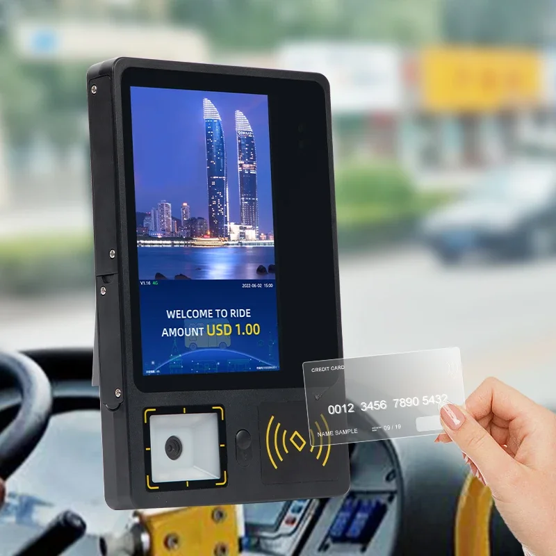 Factory Bus Ticket machine Automatic Fare Collection System For City Transport Cashless Payment