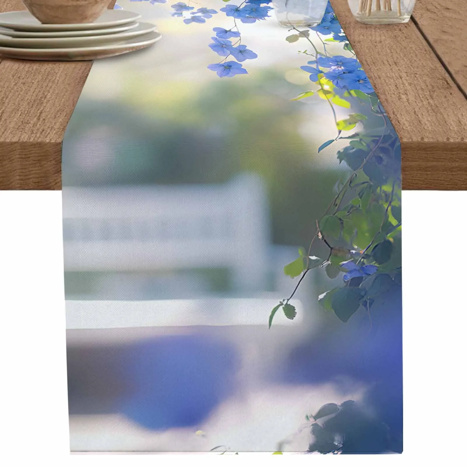 

Реалистичные цветы пейзаж скатерть для свадебной вечеринки рождественские украшения подставки скатерть коврик