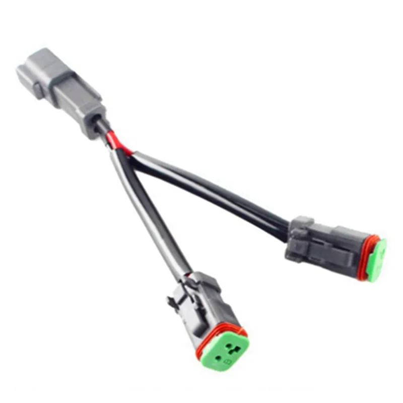 

AU61-8PCS Y Type Leads Deutsch DT DTP 2 Pin Socket Adapter For LED Pod Work Light Retrofit Connectors Wiring Harness