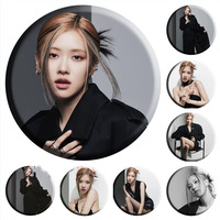 KPOP Idol ROSE Magazine Pictorial Photo Pins Tinplate Badge Mirror Pendant Keychain Roseanne Park Fans Gifts Jewelry Accessories