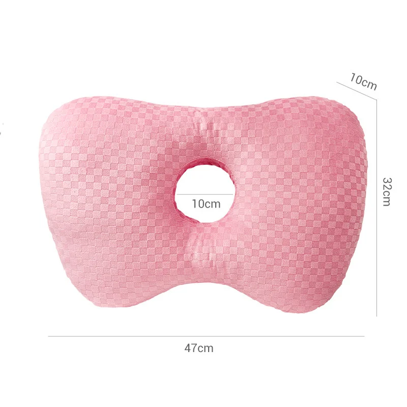 Memory Foam Orthopedic Ear Hole Pillow For Elderly Patients Beauty Salon Hospital Black Ear Cushion Side Sleep Relief