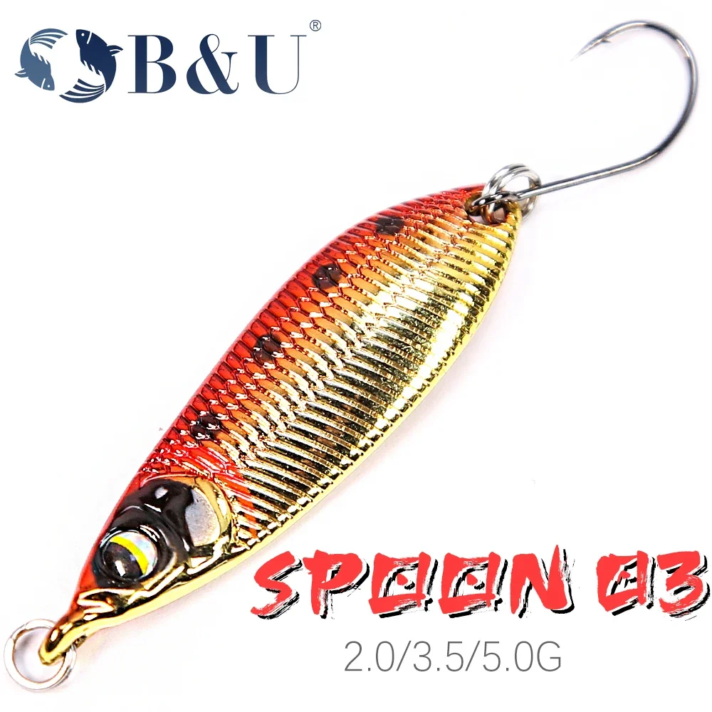 

B&U Spoon Bait Peche Leurre Pesca Dohna SPOON 2g Colorful Copper Stream Metal Fishing Lure For Trout Chub Perch Salmon