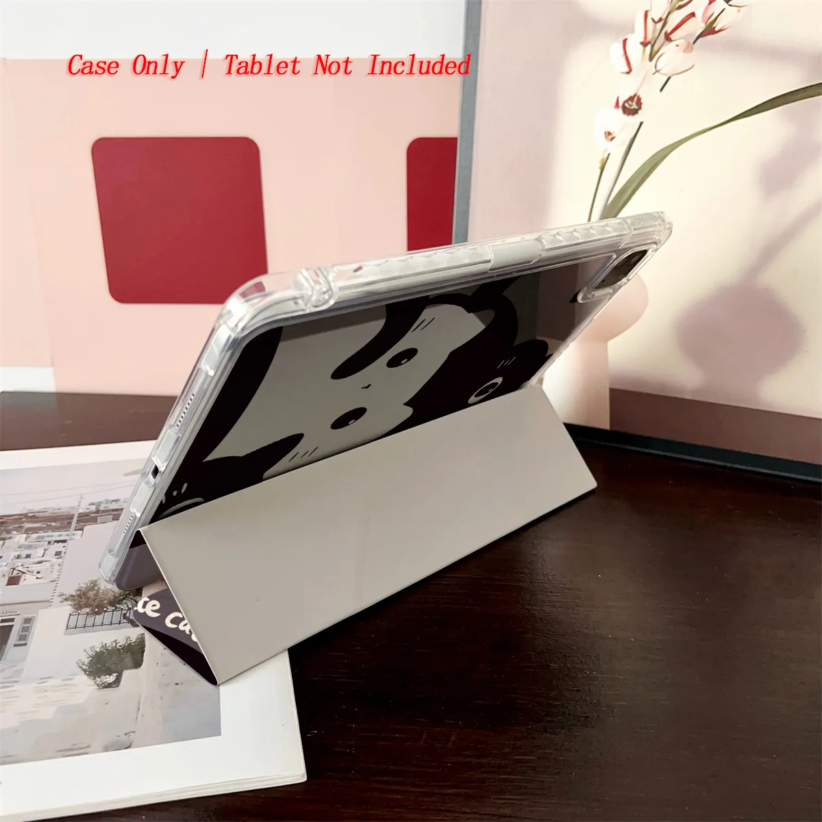 حافظة iPad أنيقة غامضة على شكل حرف Y قابلة للطي على شكل قطة سوداء صغيرة لهاتف Apple iPad 10.2 بوصة Air 4 Pro 11 Mini 5 غطاء متين