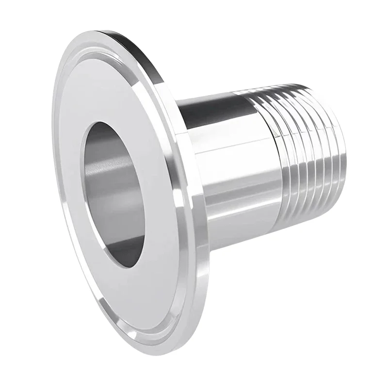 DN10---DN25 Tri-clamp Adapter With Male Thread ,Flange OD25.4mm/OD34mm/OD40mm.External Wire Connecto Stainless Steel 304
