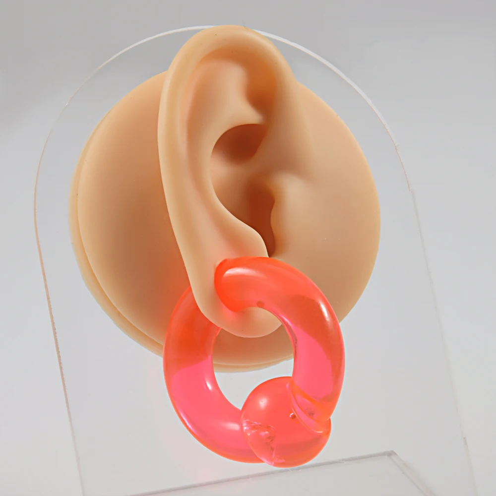 00G Acrylic Captive Bead Ring Ear Plug, Body Jewelry