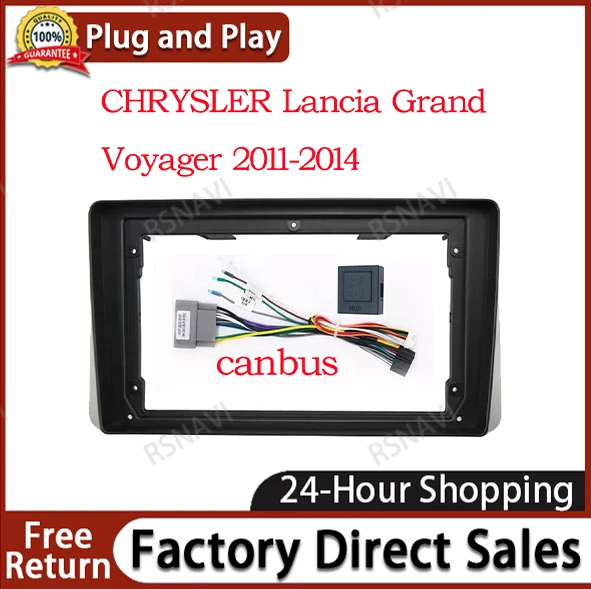 

9 inch Android Car For Chrysler Grand Voyager 5 2011 2012- 2015 For Dodge Grand Caravan 2008-2020 Frame player llation Kit Cable