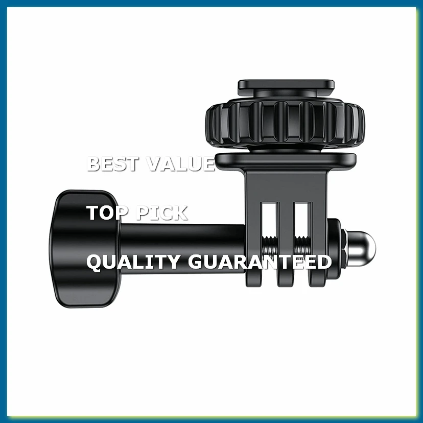 Action Camera Cold Shoe Adapter with 180° Adjustment, 1/4 Inch Screw Hole, for 12/11/10/9/8