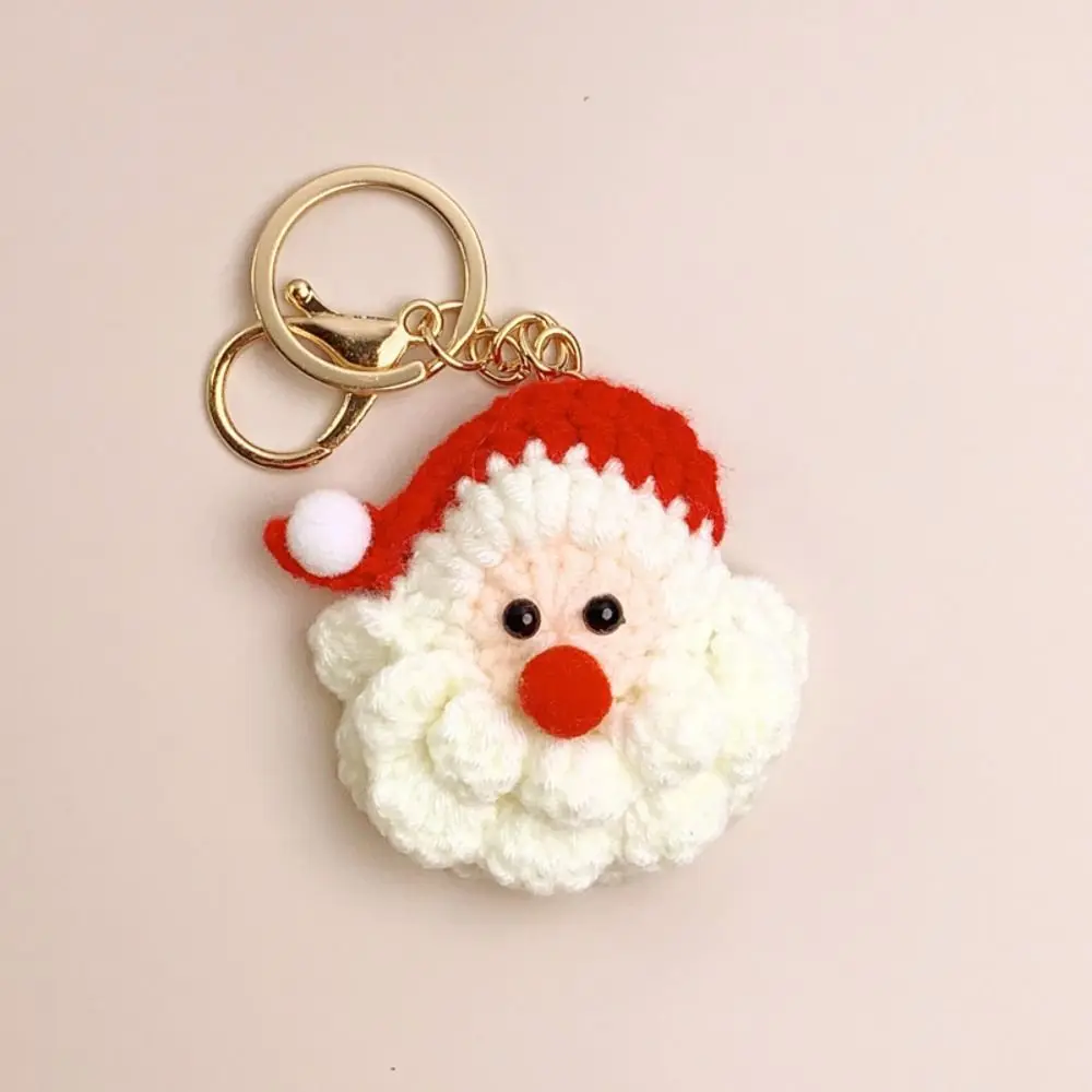 Christmas Mini Knitted Hat Keychains Hand-woven Knitted Christmas Hat Pendant Gloves Hat Christmas Gloves Keyrings New Year