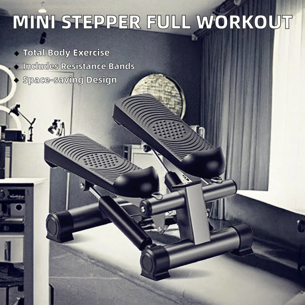 Portable Steel Twist Stair Stepper Adjustable Resistance Bands Full‑Body Workout Compact Home Fitness Exercise Machine