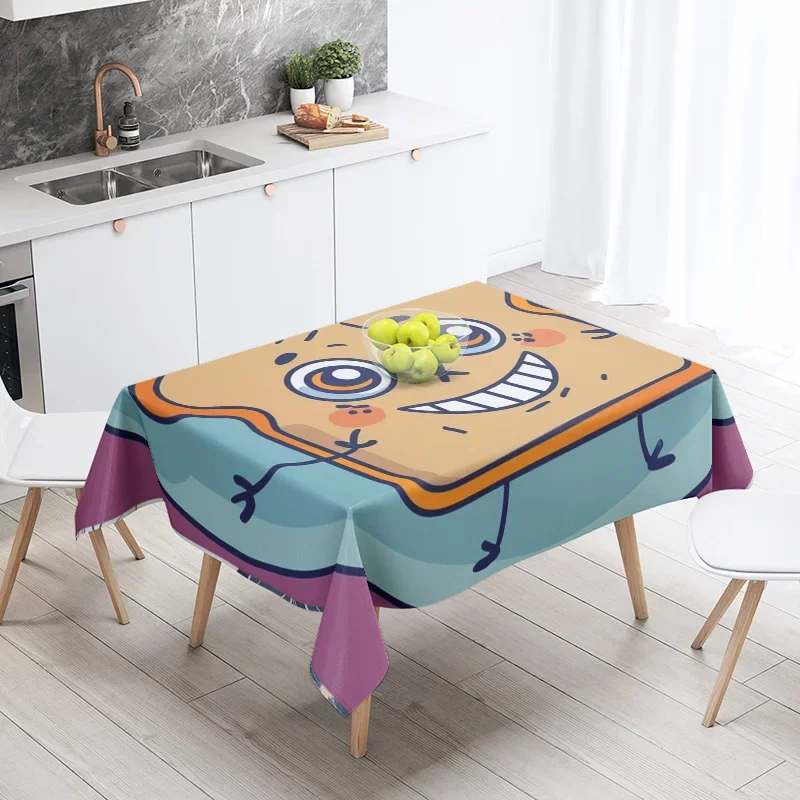 New Abstract Tea Tablecloth Waterproof and Oil-proof Dining Tablecloth Nordic Wind Bar Tablecloth Home Decoration
