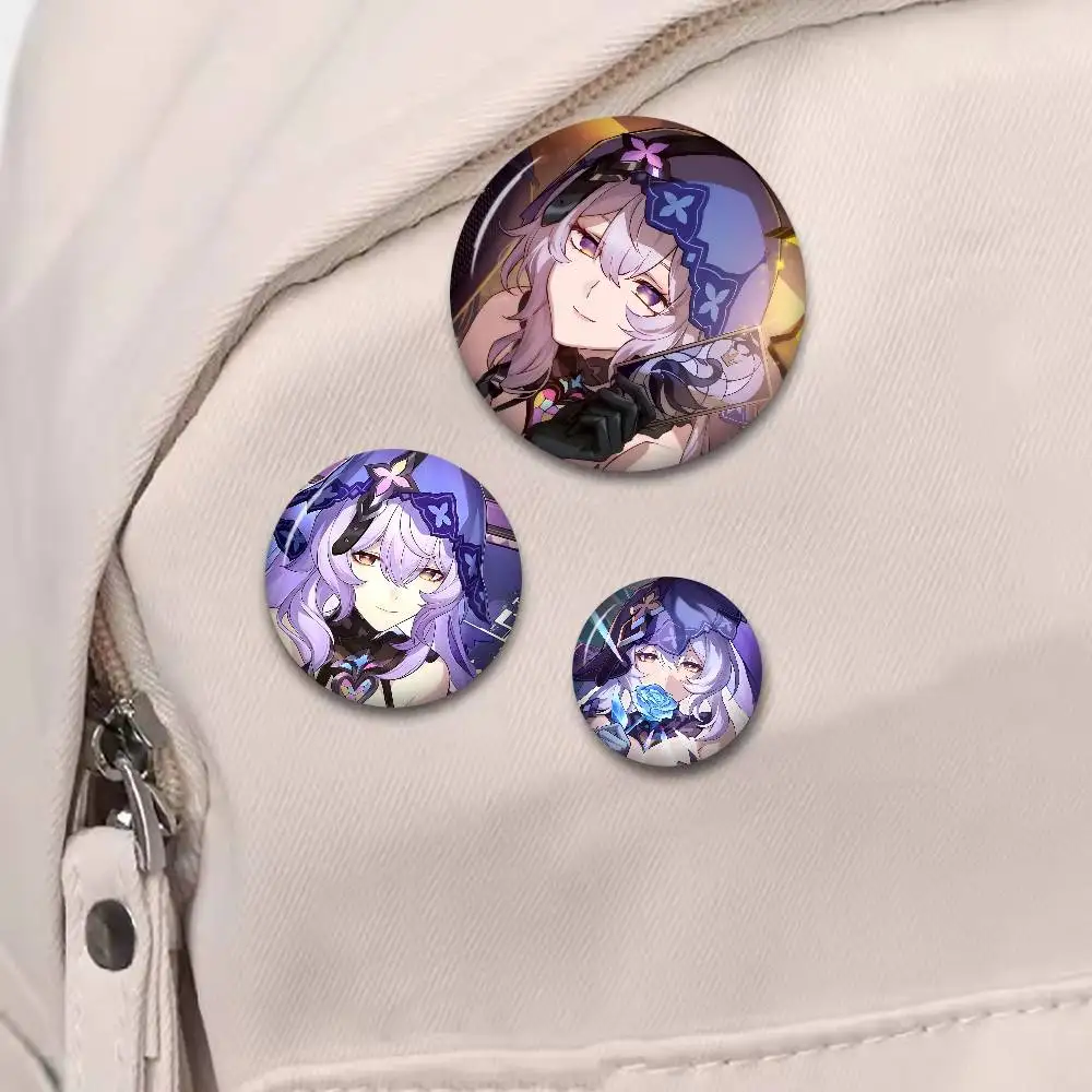 Honkai Star Rail Black Swan 58mm Handmade Brooch Cartoon Cosplay Badge on Backpack Jewelry Accessories Gifts