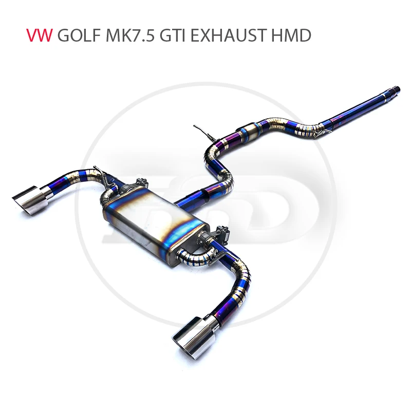 HMD Catback for Volkswagen Golf MK7.5 GTI VW TItanium Alloy Performance Exhaust Systems Valve Muffler Car Accessories