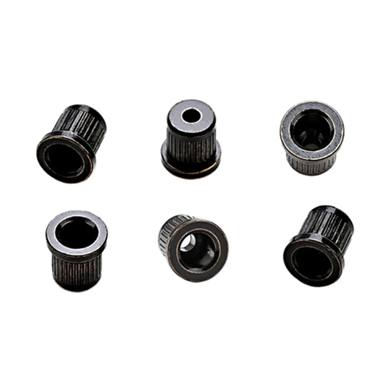 A2UF 6 Pcs Guitar String Mounting Buckle Through Body Ferrules Bushings Durable