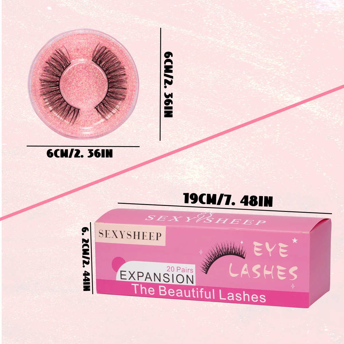 SEXYSHEEP 20 ペアミンクまつげ卸売 3D ミンクまつげナチュラルミンクまつげミックススタイルつけまつげメイクアップバルク