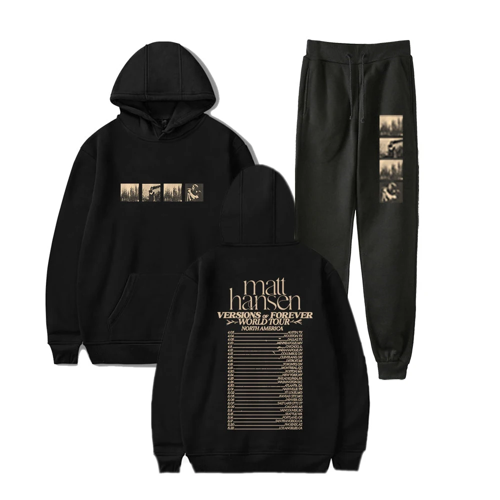 Matt Hansen Versions of Forever Tour Merch Hoodies Jogger Pants Cosplay Women Men Fashion Streetwear Sweatshirts