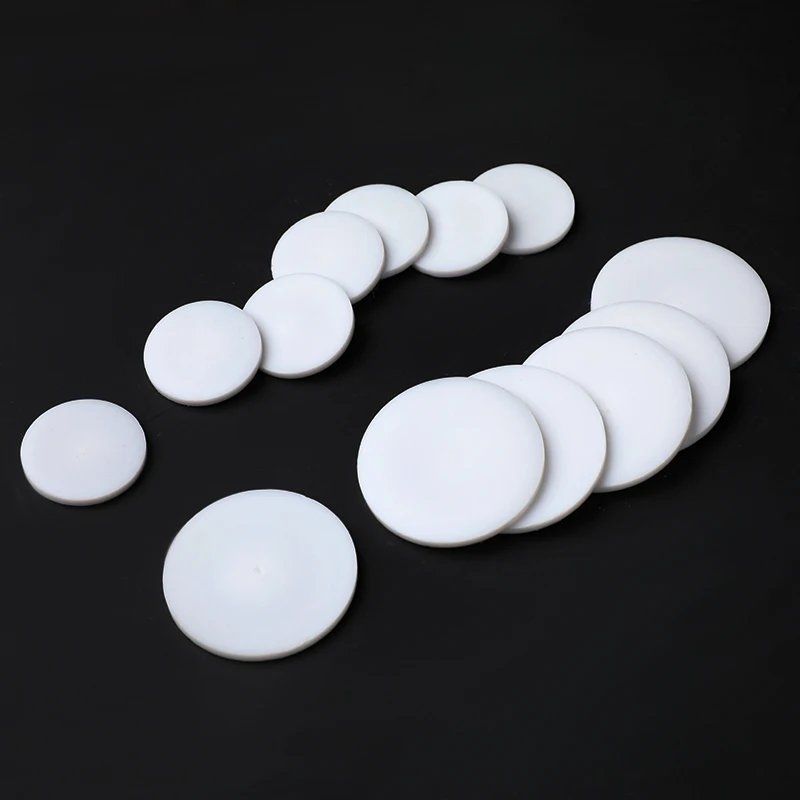 

White PTFE Circular Plate 0.5-6mm Thickness 5-100mm Dia Anti-Corrosion Sheet Gasket